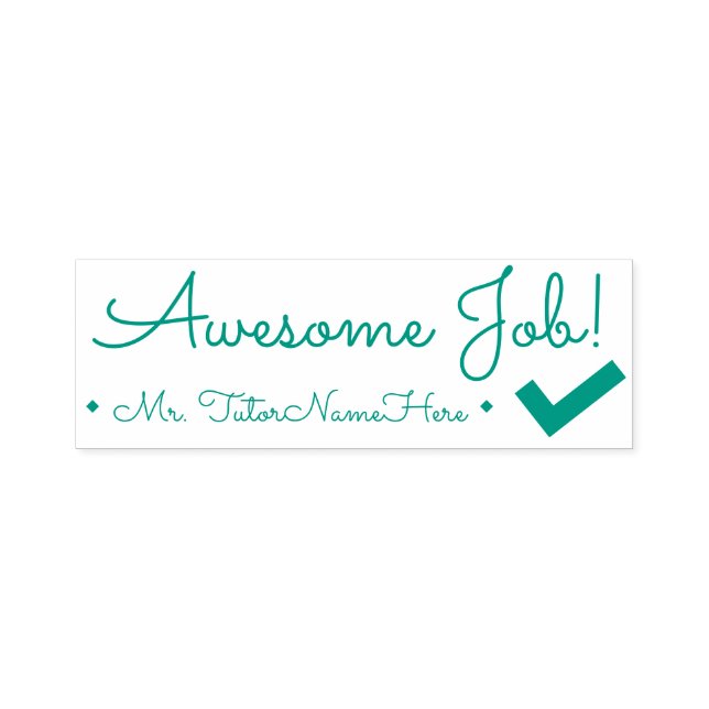 Sello Automático "¡Trabajo Increíble!" + Nombre del Instructor Sell (Diseño)