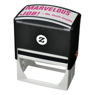 Sello Automático "TRABAJO MARVELOUS!" + Nombre del tutor Personaliz