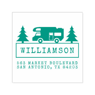 Sello Automático Trees y RV Silhouette Nombre de familia Dirección