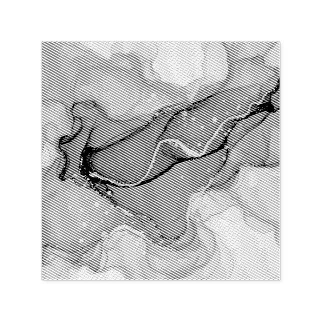 Sello Automático Turquoise and Teal Alcohol Ink Abstract with Gold  (Diseño)