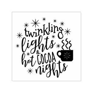 Sello Automático Twinkling Lights Hot Cocoa Nights ID593