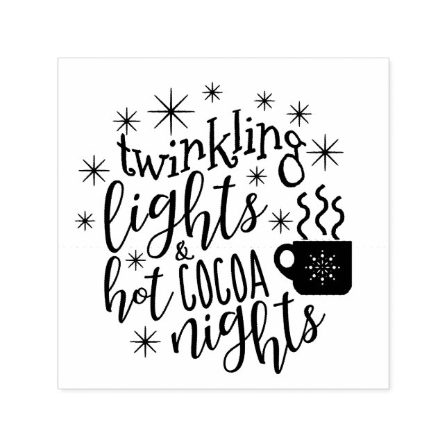 Sello Automático Twinkling Lights Hot Cocoa Nights ID593 (Diseño)