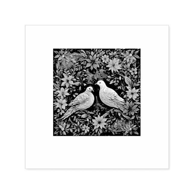 Sello Automático Two Turtle Doves (Diseño)