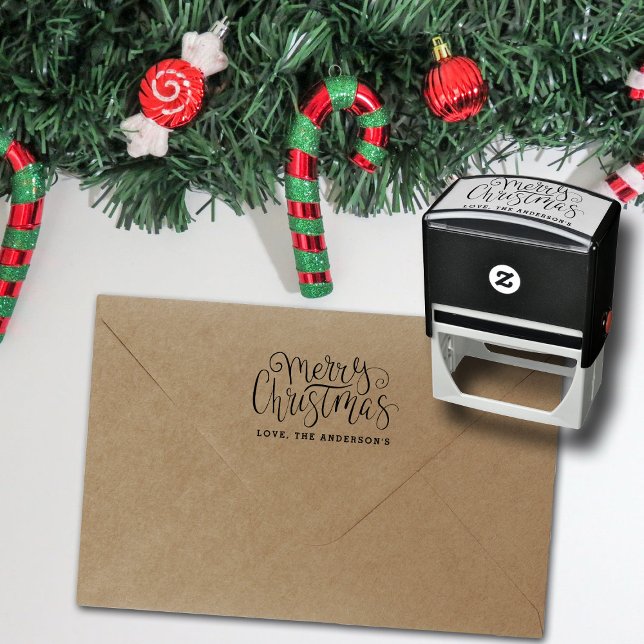 Sello Automático Typografía de moda Feliz Navidad (Subido por el creador)