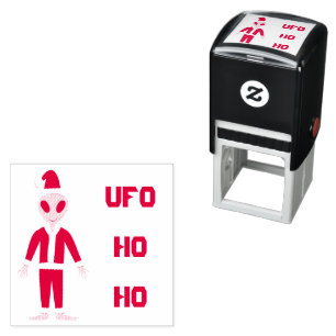 Sello Automático UFO Ho Padre Personalizado alienígena de Navidad