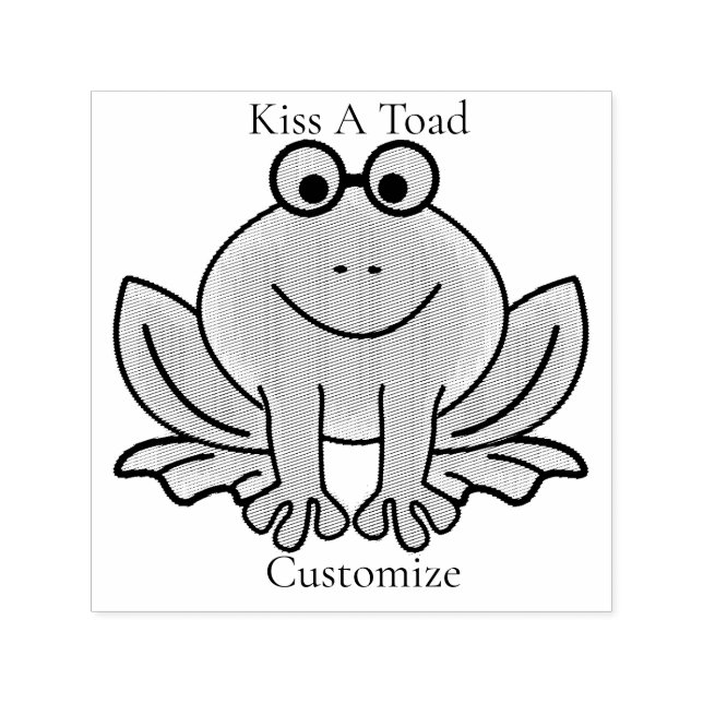 Sello Automático Un beso gracioso a una toad Thunder_Cove (Diseño)