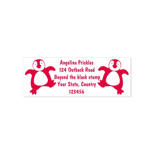 Sello Automático Un emperador alegre, un personalizado de polluelos (Diseño)