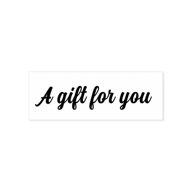 Sello Automático Un regalo para ti patrón de flores con caligrafía  (Diseño)