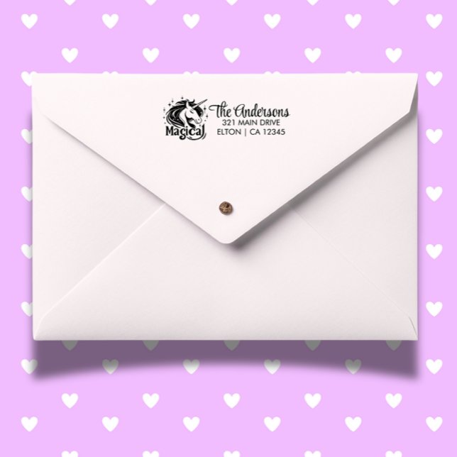 Sello Automático Unicornios y cumpleaños (perfect for adding a whimsical touch to cards, gifts, and invitations!)