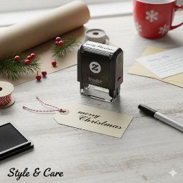 Sello Automático Unique Stylish Merry Christmas Script