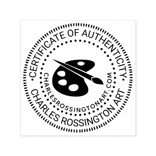 Sello Automático URL del certificado de autenticidad de la paleta d (Diseño)