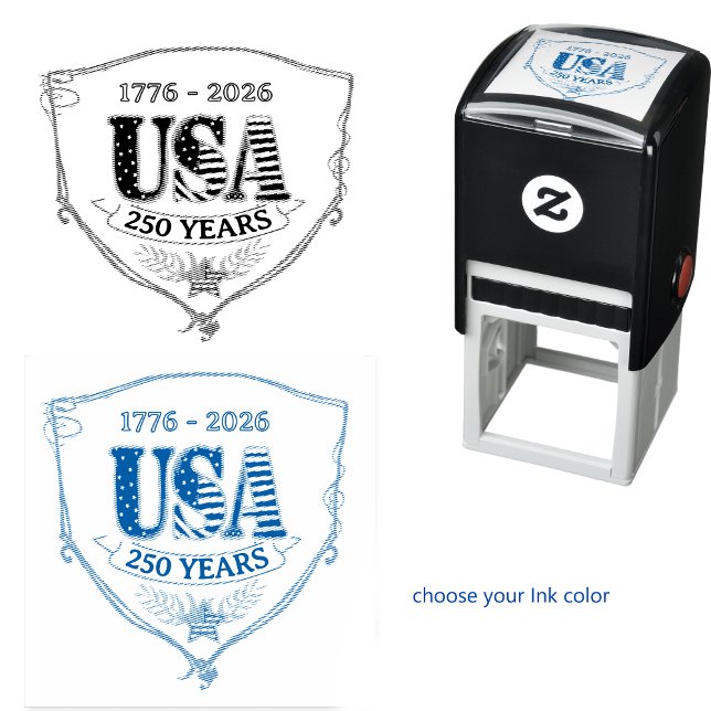 Sello Automático US 250 Years of Freedom Personalized Square Stamp (US 250 Years of Freedom Personalized Square Stamp)