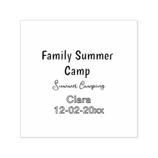 Sello Automático Vacaciones de camping familiar personalizadas agre