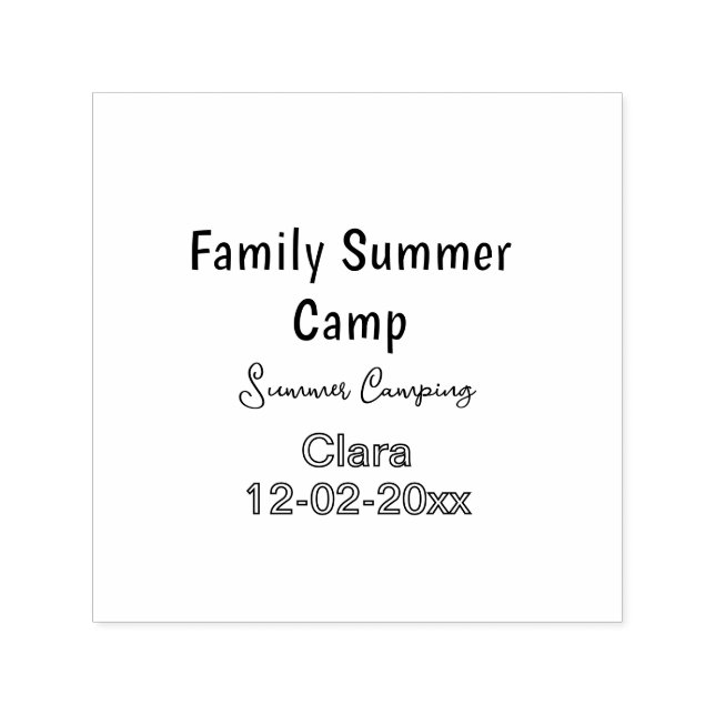 Sello Automático Vacaciones de camping familiar personalizadas agre (Diseño)