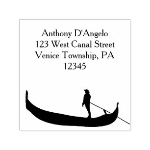 Sello Automático Venecia Gondola Silhouette Return Address
