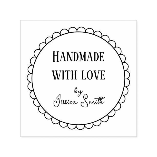 Sello Automático Veneras Simples Hechas a Mano con Amor (Diseño)
