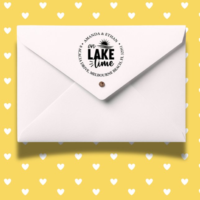 Sello Automático Verano a la hora del lago (Capture the spirit of summer with our "Summer On lake time" self-inking stamp)