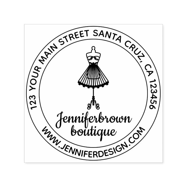 Sello Automático Vestido de moda Mannequin Logotipo de sastre senci (Diseño)