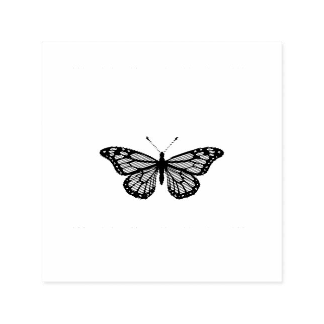 Sello Automático Vibrant Monarch Butterfly Illustration on Light Ba (Diseño)