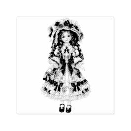 Sello Automático Victorian Porcelain Doll Stamp