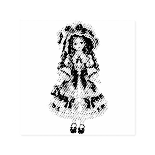 Sello Automático Victorian Porcelain Doll Stamp (Diseño)