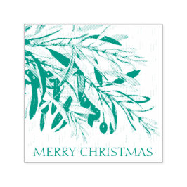 SELLO AUTOMÁTICO VINTAGE CHRISTMAS OLIVE BRANCH RUBBBER STAMPER