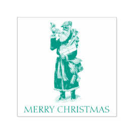 SELLO AUTOMÁTICO VINTAGE CHRISTMAS SANTA CLAUS RUBBER STAMP
