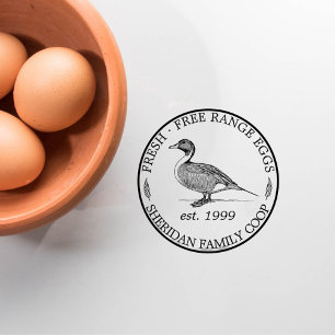 Sello Automático Vintage Classic Family Farm Duck Eggs Carton