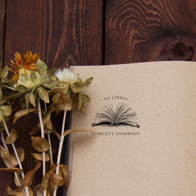 Sello Automático Vintage Custom Name Elegant Library Book (Subido por el creador)