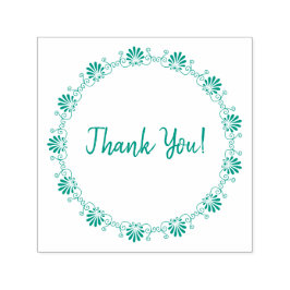 Sello Automático Vintage Fancy FlouriBorder Gracias