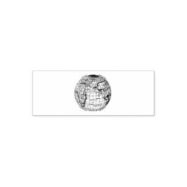 SELLO AUTOMÁTICO VINTAGE GLOBE RUBBER STAMP