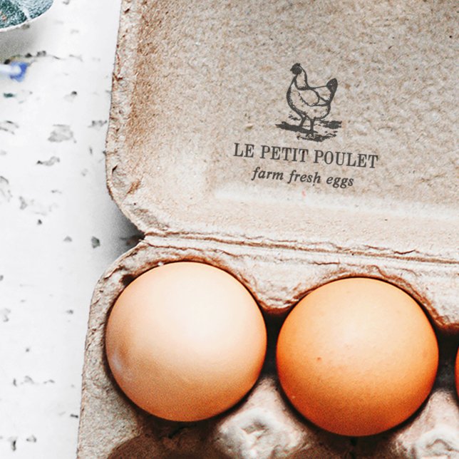 Sello Automático Vintage Hen | Granja de campo (Subido por el creador)