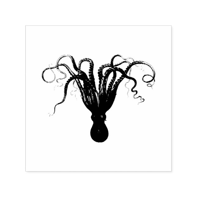 SELLO AUTOMÁTICO VINTAGE OCTOPUS RUBBER STAMP (Diseño)