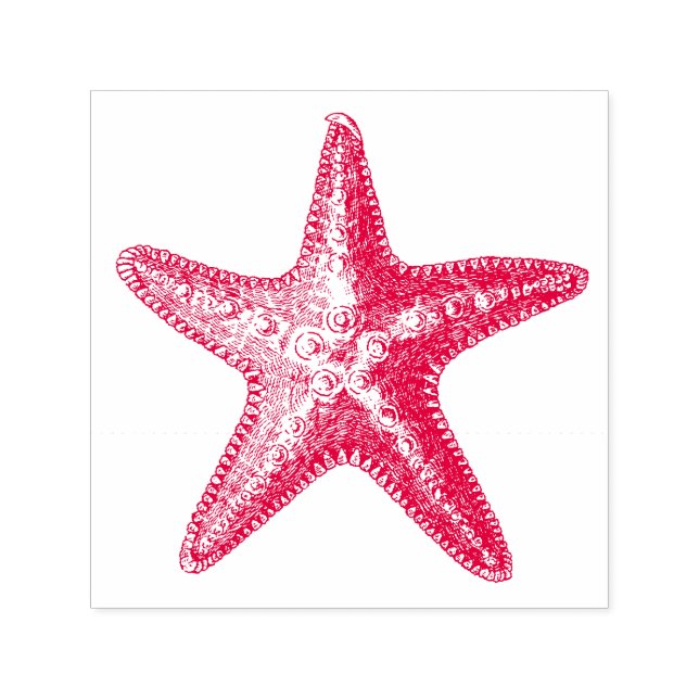 SELLO AUTOMÁTICO VINTAGE STARFISH SEALIFE RUBBER STAMP (Diseño)