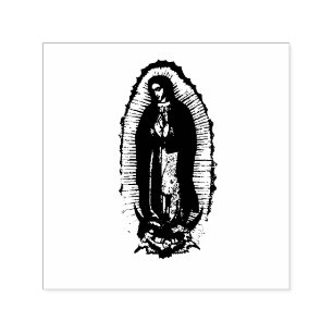 Sello Automático Virgen Blanco y Negro de Guadalupe