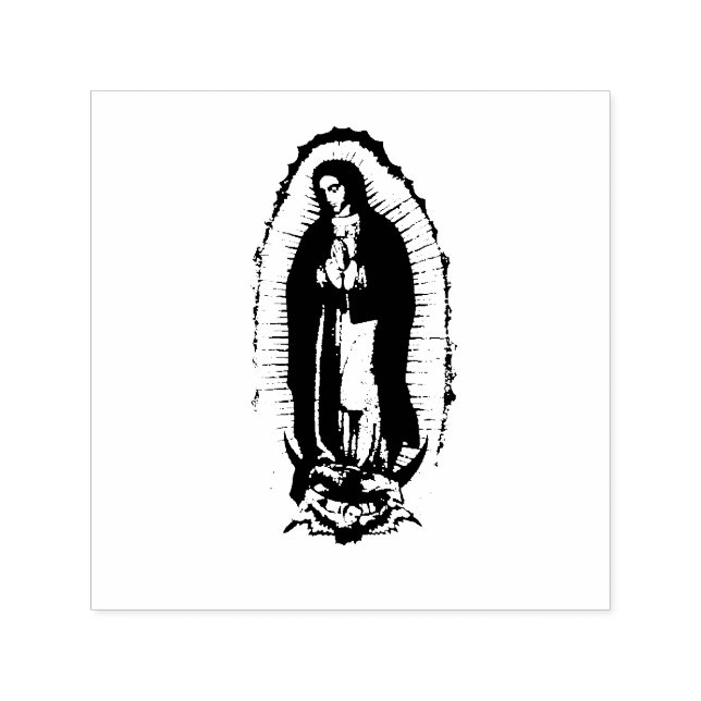 Sello Automático Virgen Blanco y Negro de Guadalupe (Diseño)