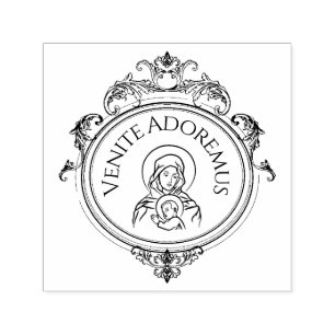 Sello Automático Virgen María Jesús Navidades Católica Religiosa