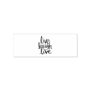 Sello Automático Vive Ríe Ama – Tipografía Inspiradora Clásica