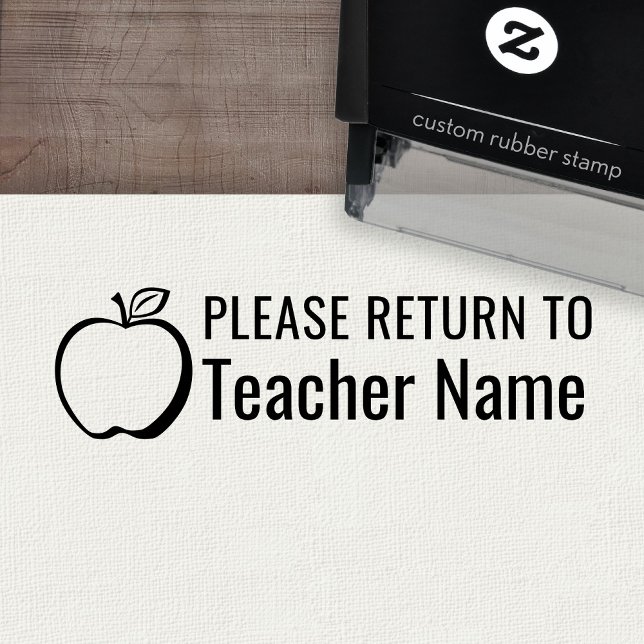 Sello Automático Volver a la clase de nombre de profesor Personaliz (Custom Teacher Stamp - Self Inking Rubber Stamp)