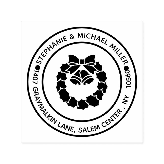 Sello Automático Volver dirección Navidades Festive Wreath (Diseño)