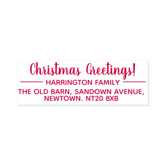Sello Automático Volver Dirección Saludos de Navidad (Diseño)