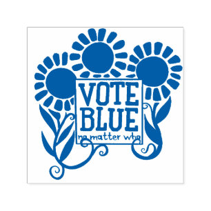 Sello Automático Votar azul sin importar quién