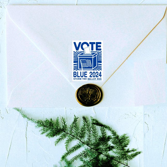 Sello Automático Voto azul 2024 Votación en las elecciones presiden (Subido por el creador)