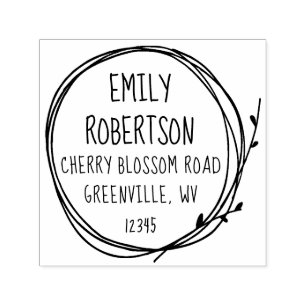 Sello Automático Vuelta amistosa A del estilo de la naturaleza del