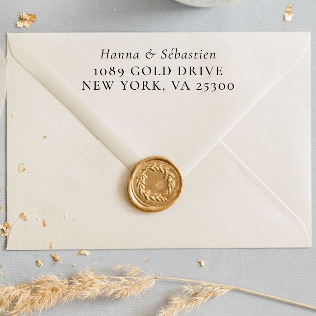 Sello Automático weddin Couple Names Simple Typography Boda (Subido por el creador)