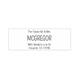 Sello Automático Wedding Stamp Future Mr. Mrs. Last Name Engagement