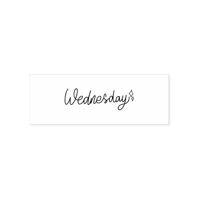 Sello Automático Wednesday Weekday Journal Design (Diseño)
