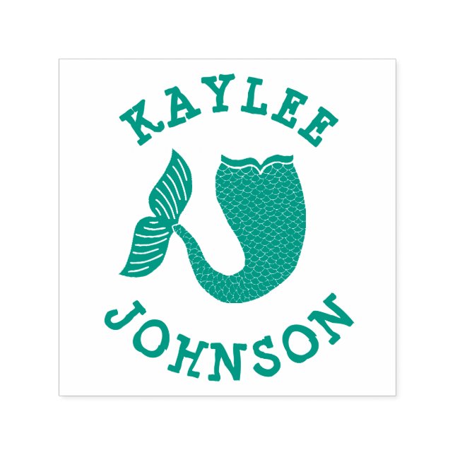 Sello Automático Whimical Mermaid Tail (Diseño)