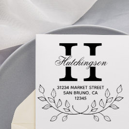 Sello Automático Wreath dibujada a mano | Dirección de devolución v