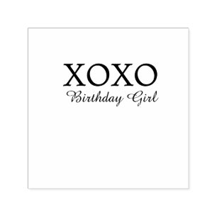 Sello Automático Xoxo cumpleaños chica nombre rosa malva simple amo